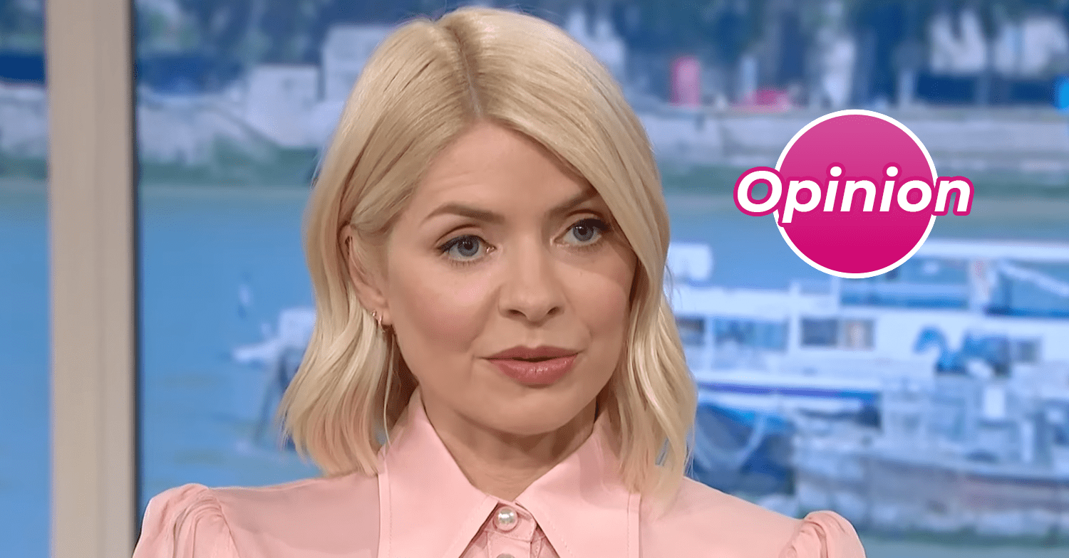 Holly Willoughby presenting This Morning wearing pink