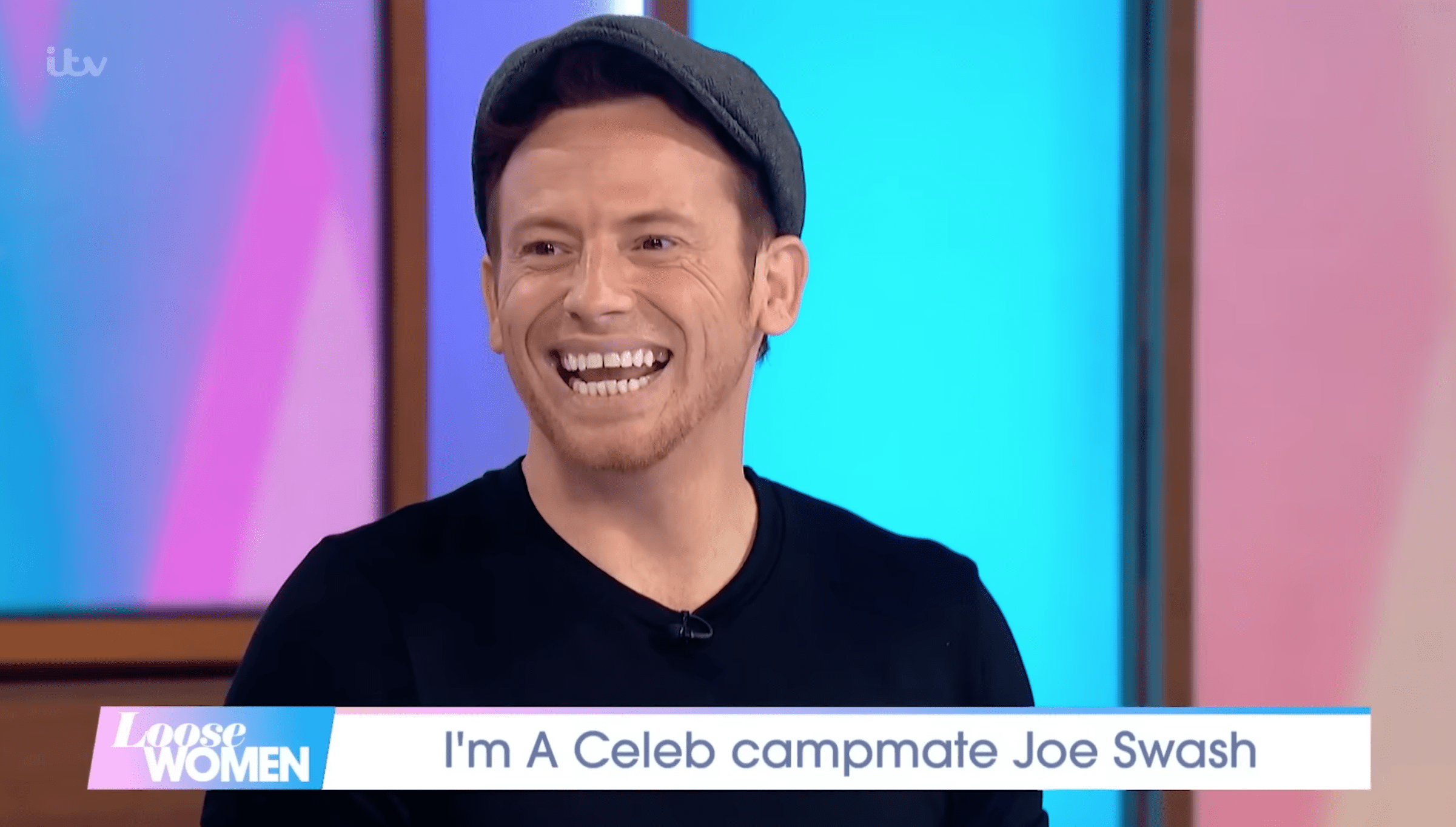 Joe Swash smiling on Loose Women