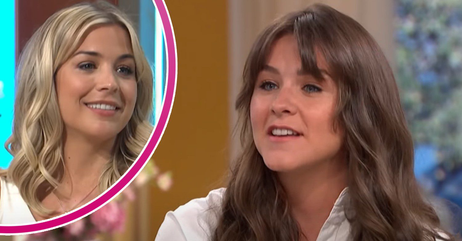 Gemma Atkinson smiling on Lorraine and Coronation Street star Brooke Vincent on This Morning