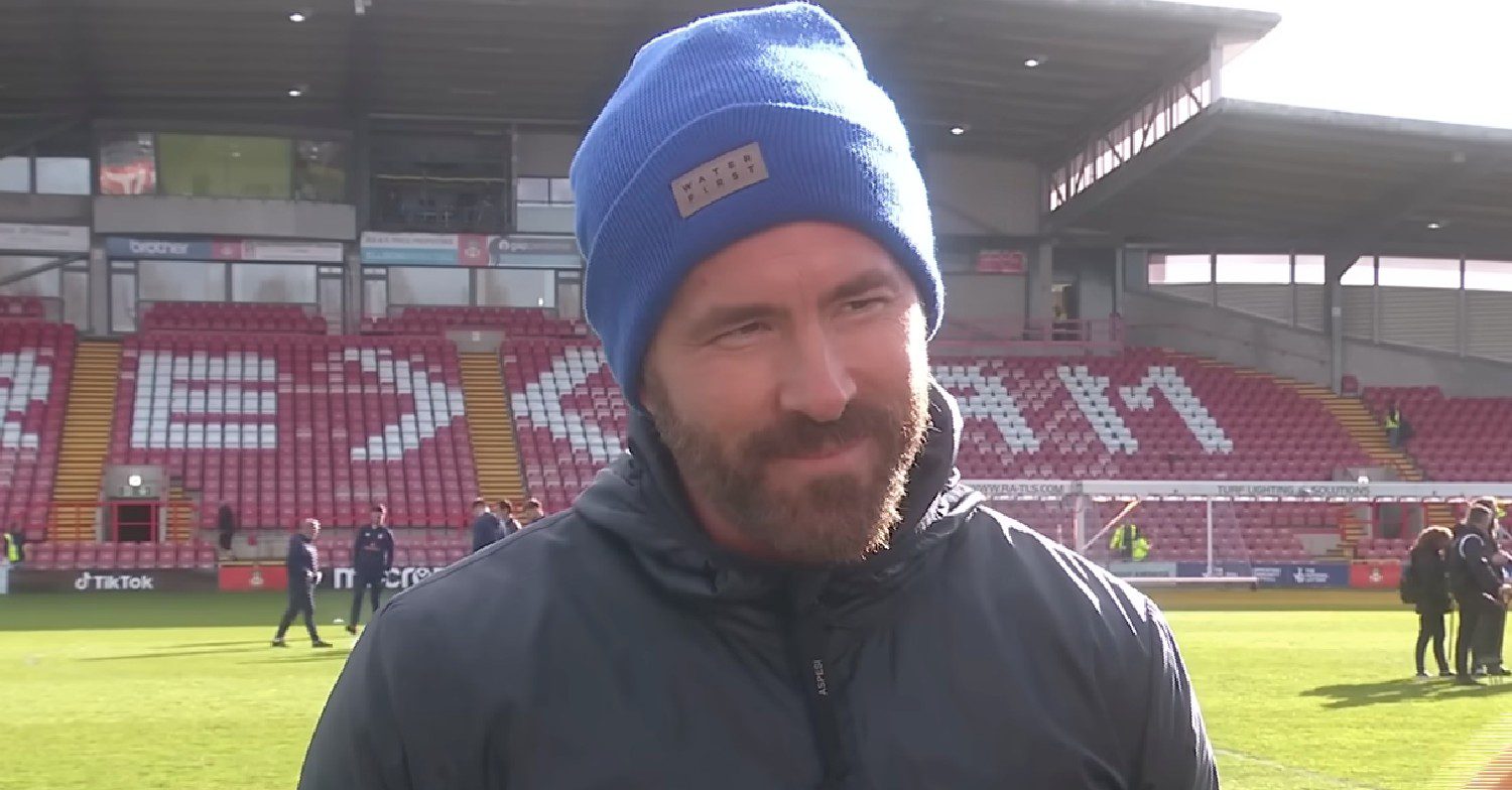 Ryan Reynolds speaking to BT Sport