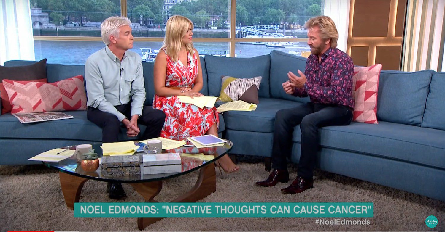 Phillip Schofield and Holly Willoughby speaking to Noel Edmonds