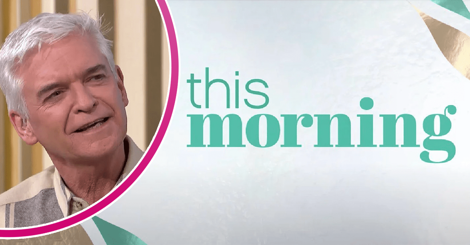 This Morning logo and Phillip Schofield in circle