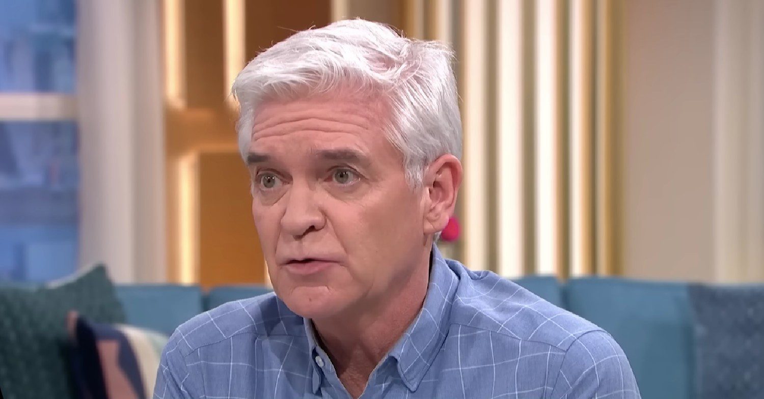 Phillip Schofield on This Morning looking worried