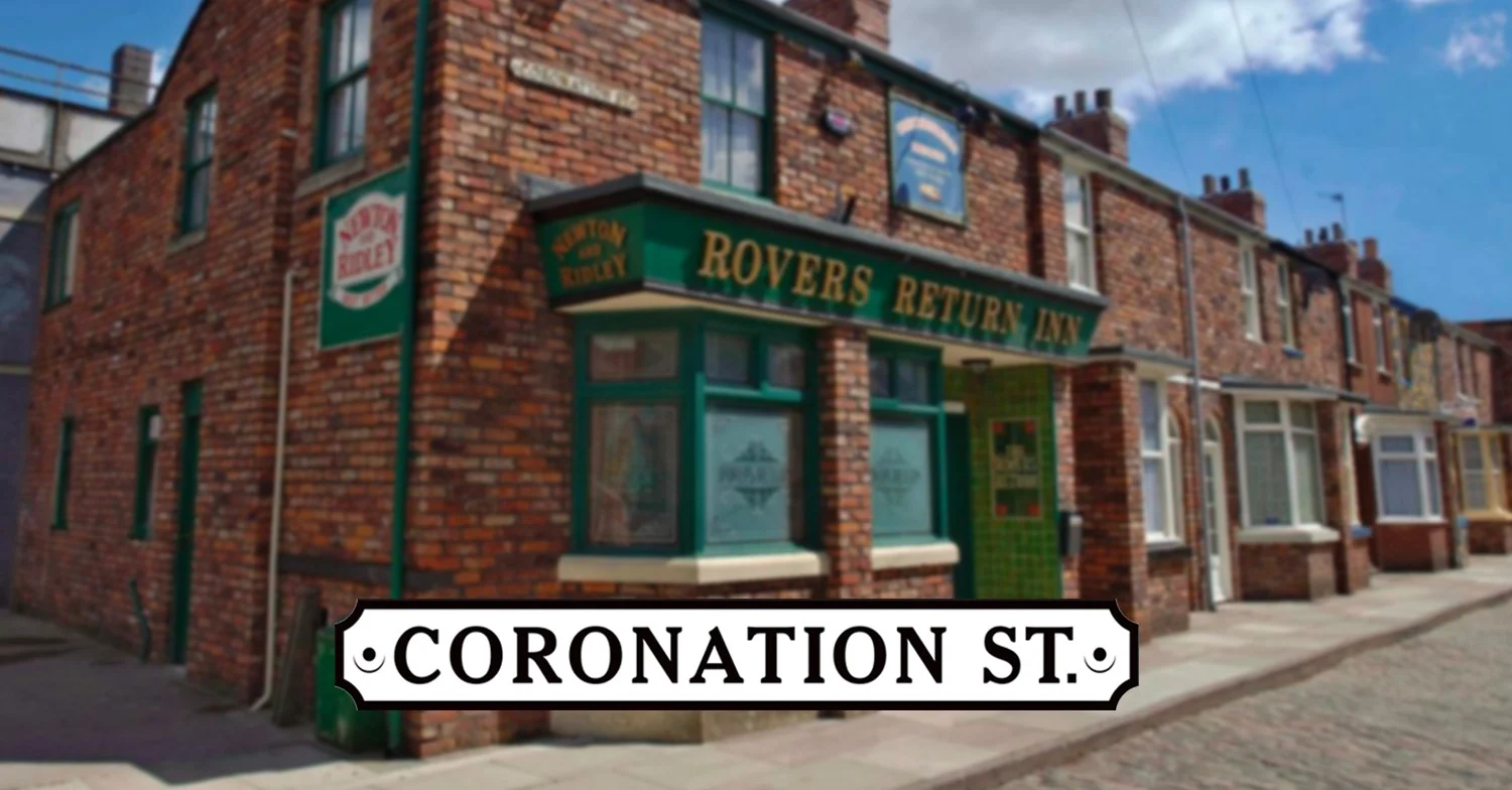 Coronation Street Rovers background and logo (Credit: ITV/Composite: ED!)