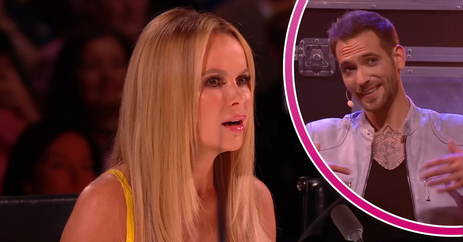 BGT magician performing and Amanda Holden looking shocked