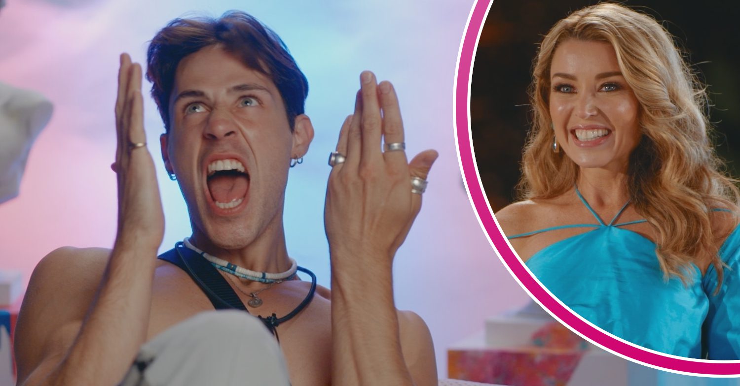 Gareth screams on I Kissed A Boy/Dannii smiles