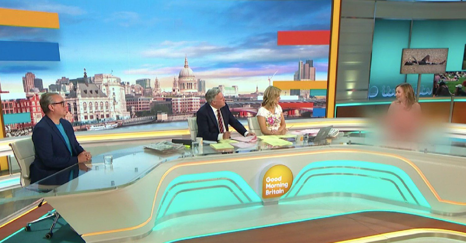 Ed Balls and Charlotte Hawkins speak to naked guest on GMB today