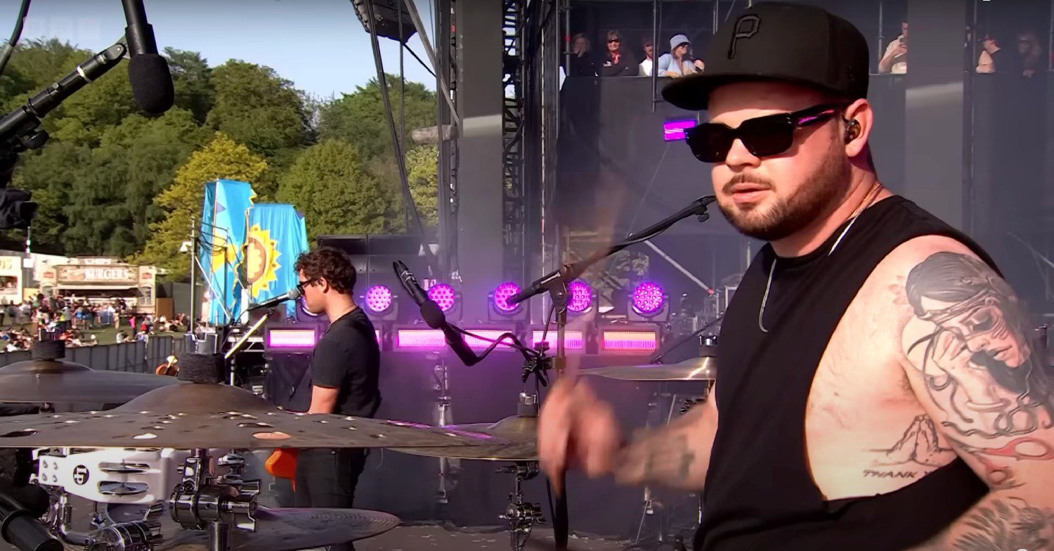 Ben Thatcher of Royal Blood at Big Weekend
