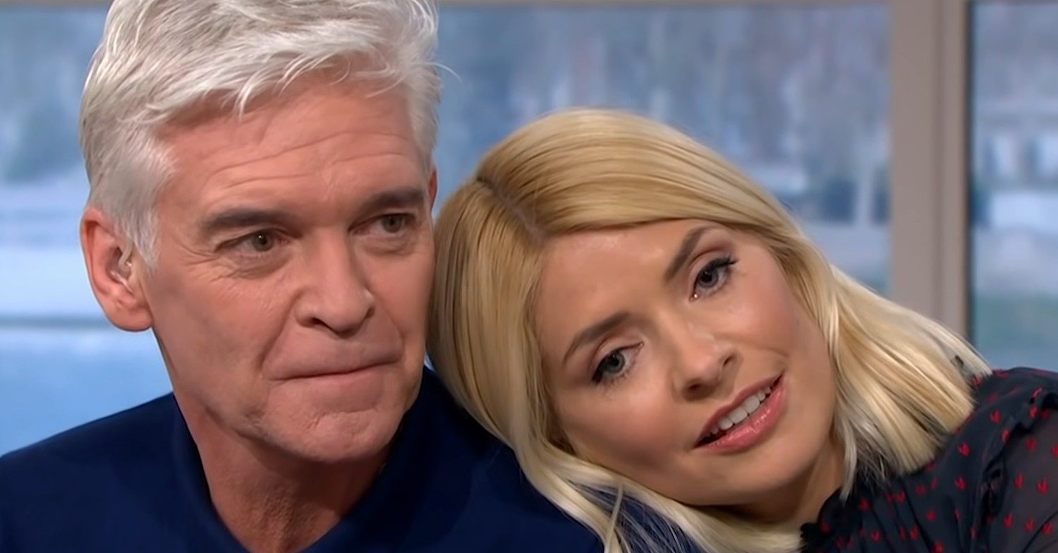 Holly Willoughby cuddles with Phillip Schofield on This Morning