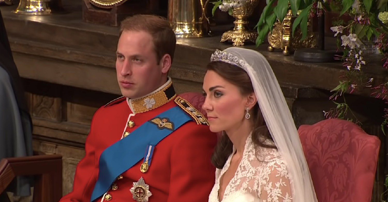 Kate Middleton and Prince William on their wedding day
