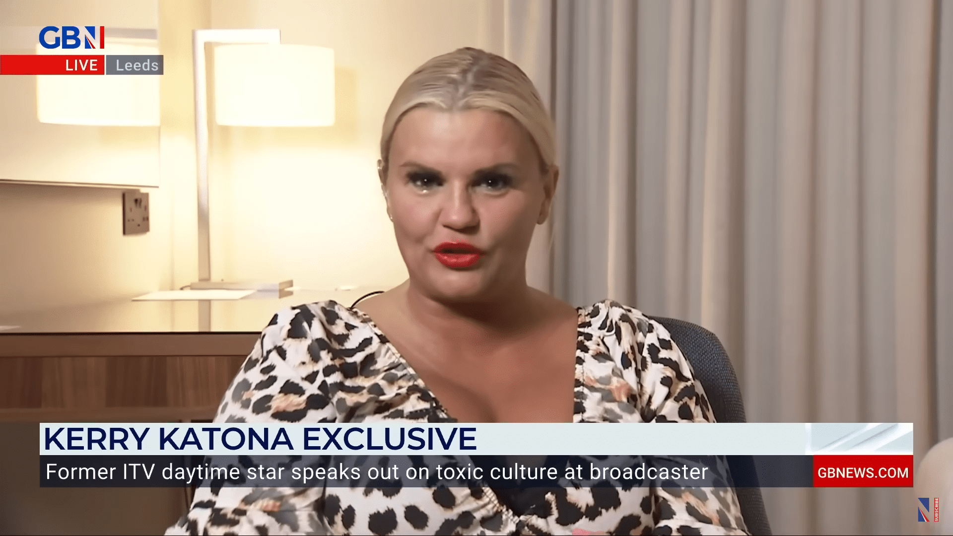 Kerry Katona tears up on This Morning