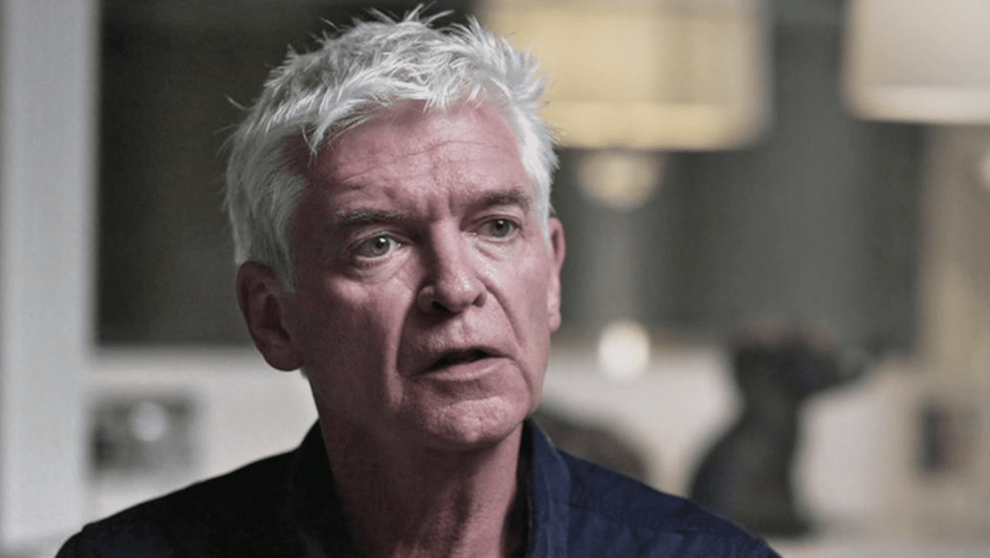 Phillip Schofield looking pained during his BBC interview