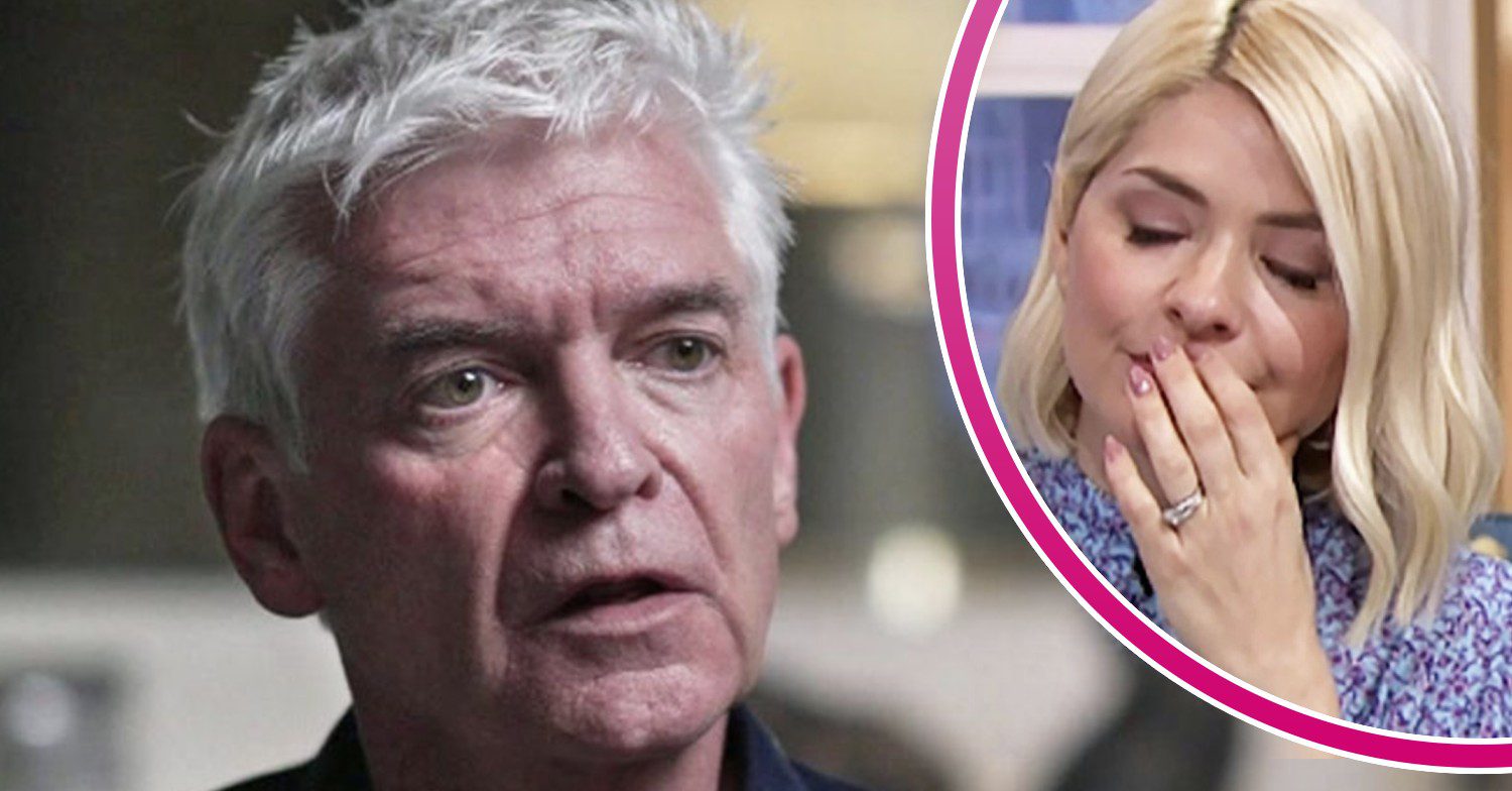 Phillip Schofield and Holly Willoughby looking sad