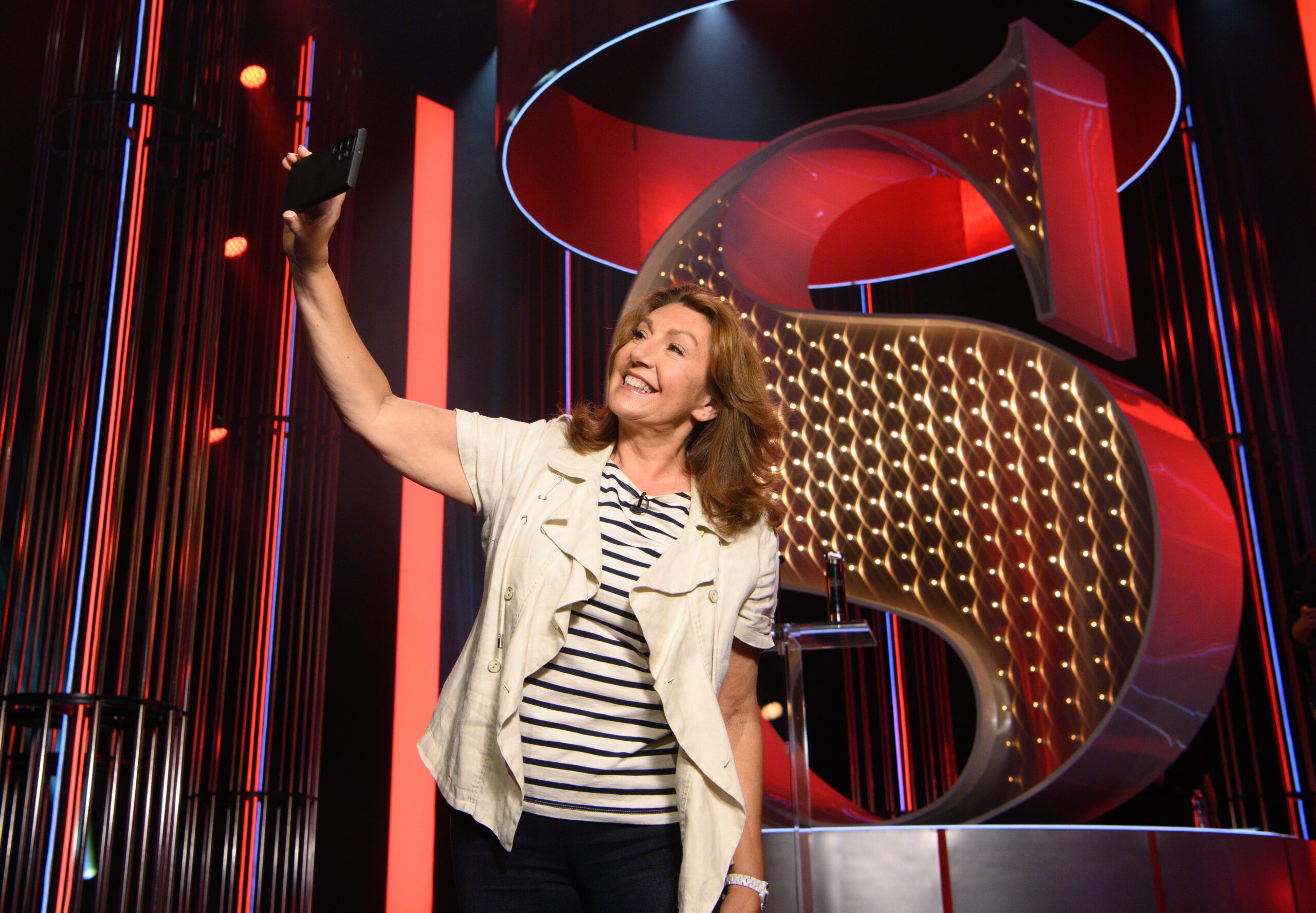 Jane McDonald on stage at the Soap Awards