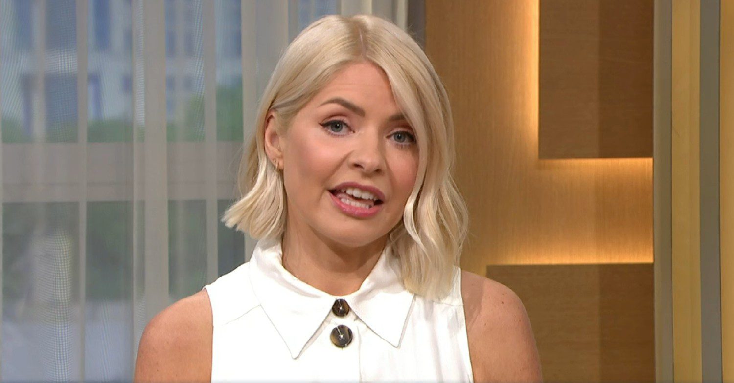 Holly Willoughby wearing white on This Morning