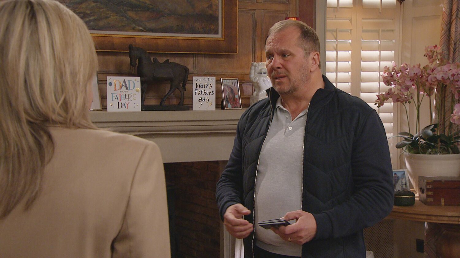 Will in Emmerdale looks shaken and anxious