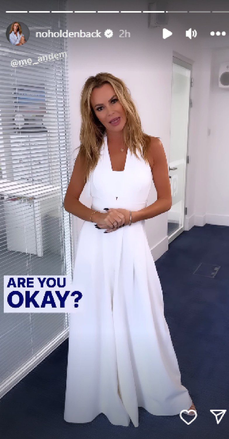 Amanda Holden speaking on Instagram Stories