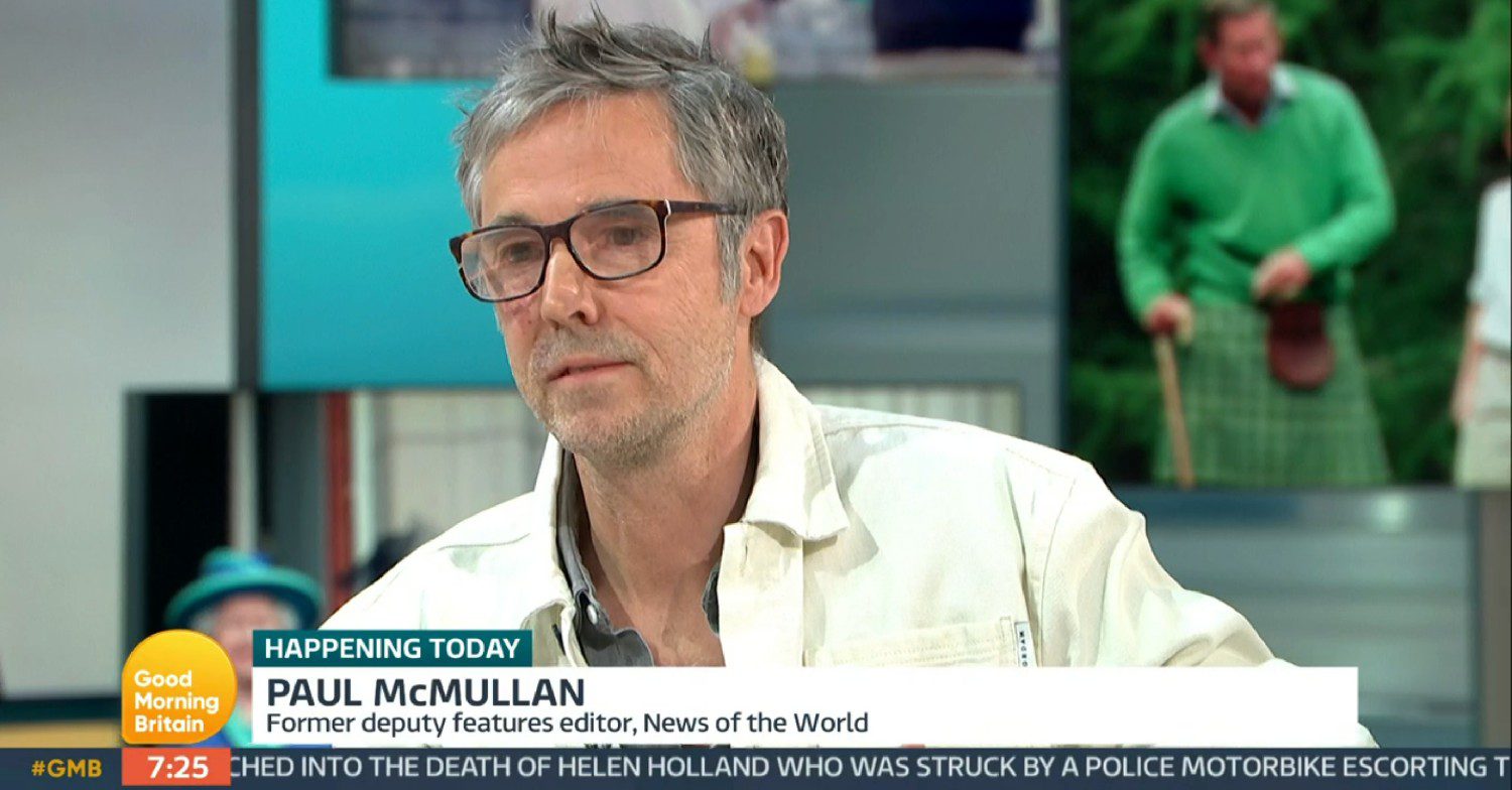 Paul McMullan on Good Morning Britain today