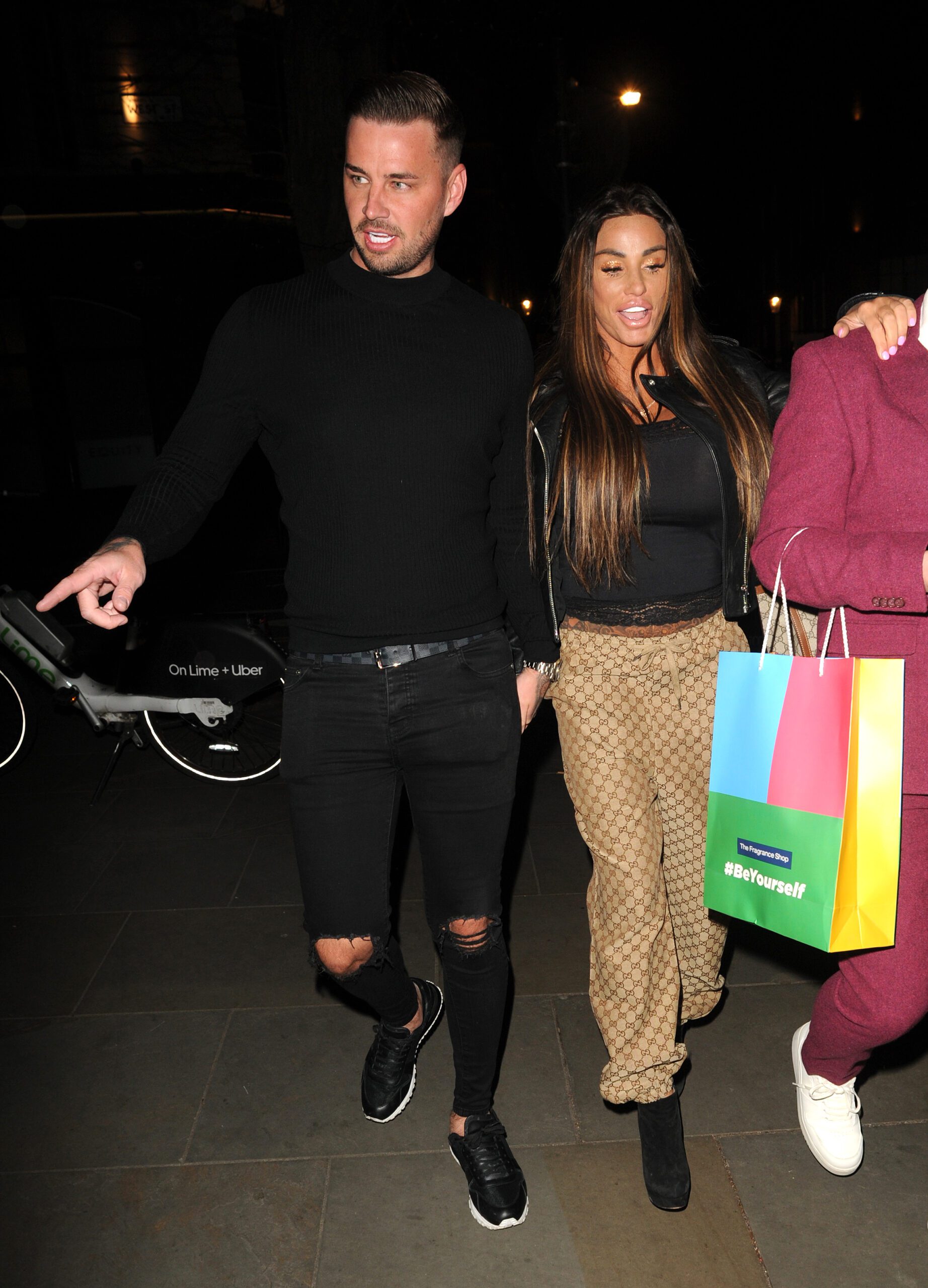 Carl Woods and Katie Price on night out