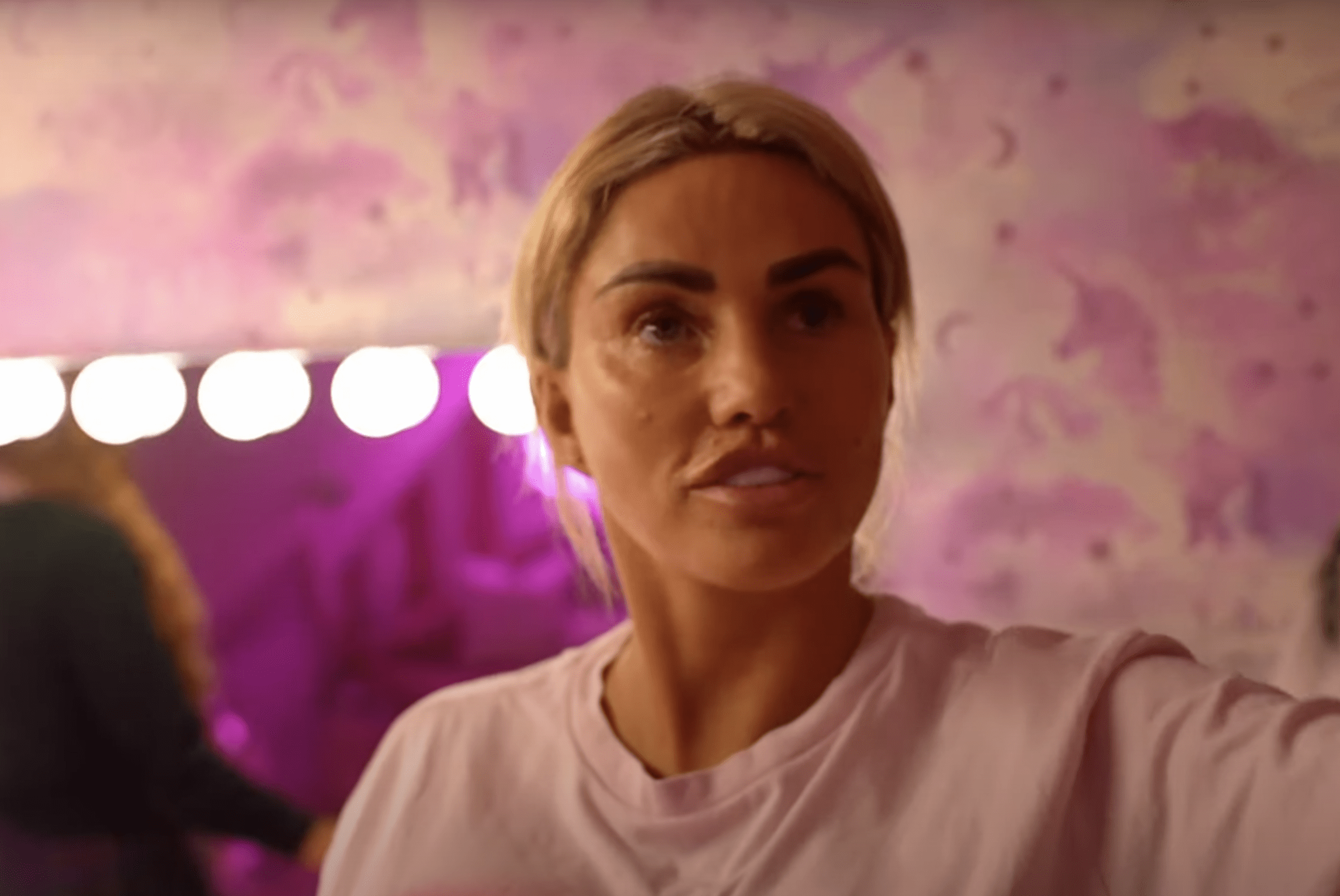 Screengrab of Katie Price talking