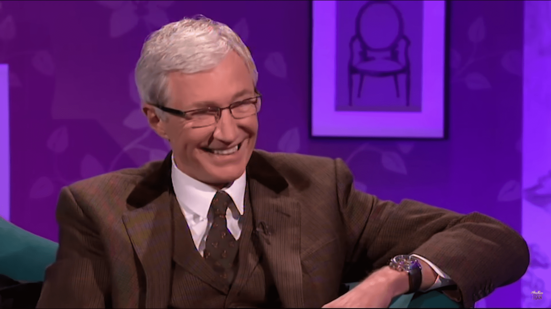 Paul O'Grady smiles on Chatty Man 
