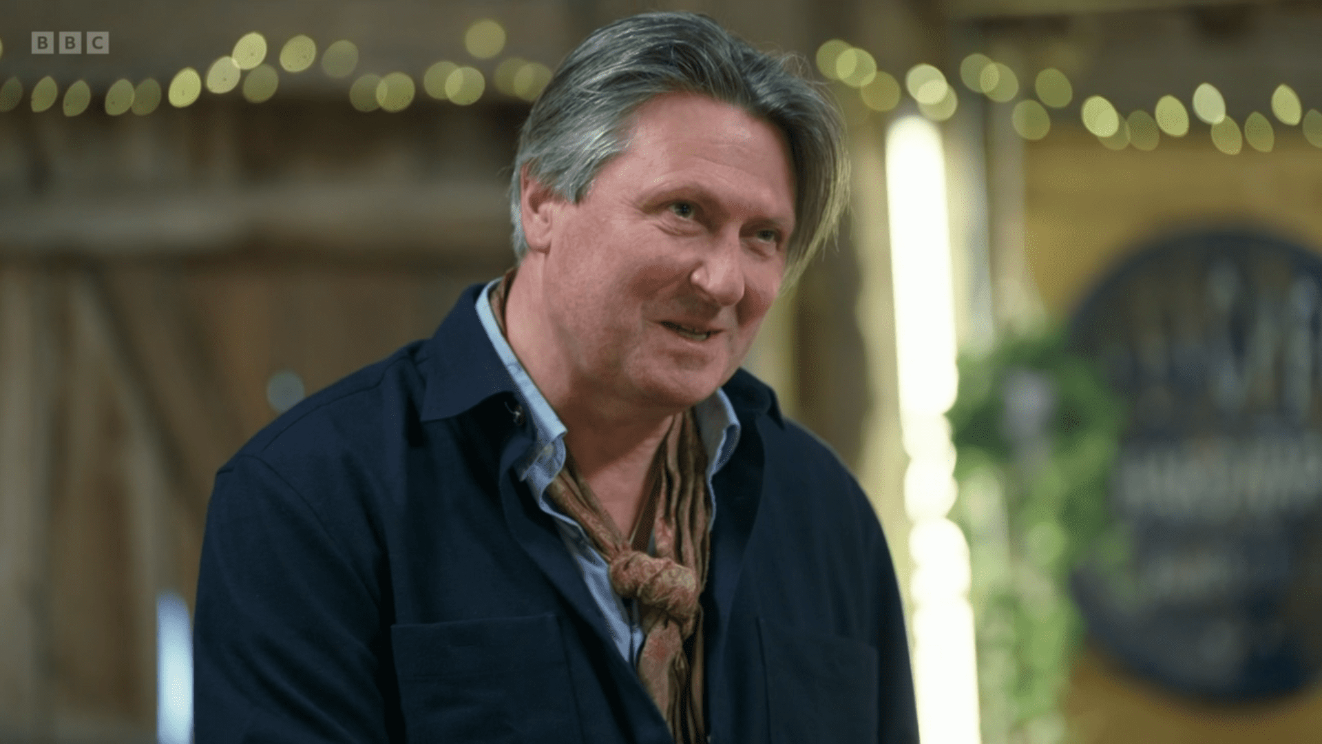 Simon Armitage smiles on The Repair Shop