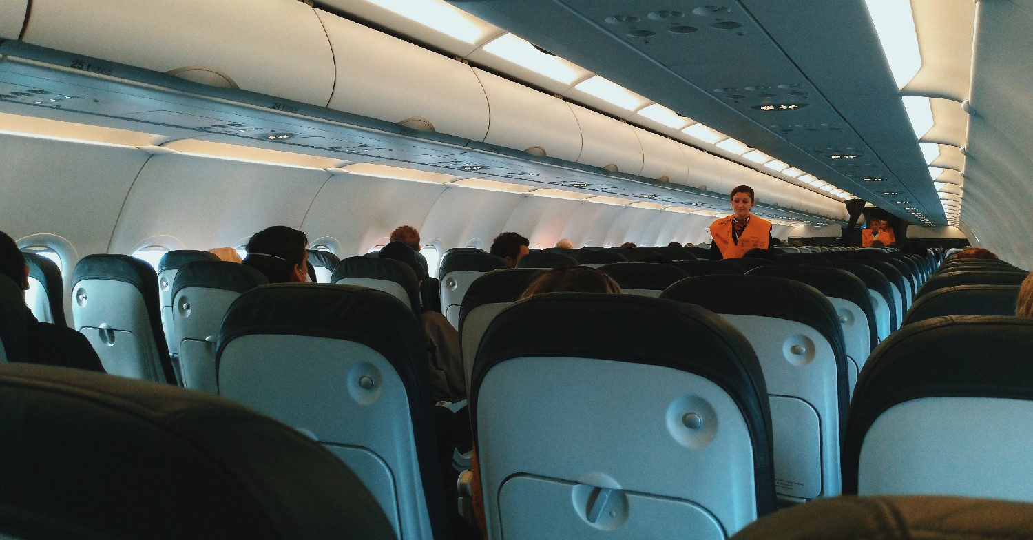 Passengers on a flight