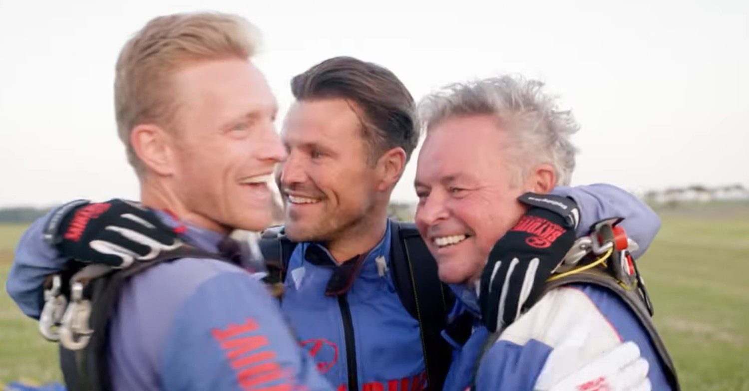 Mark Wright, dad and brother on A Wright Family Holiday on BBC