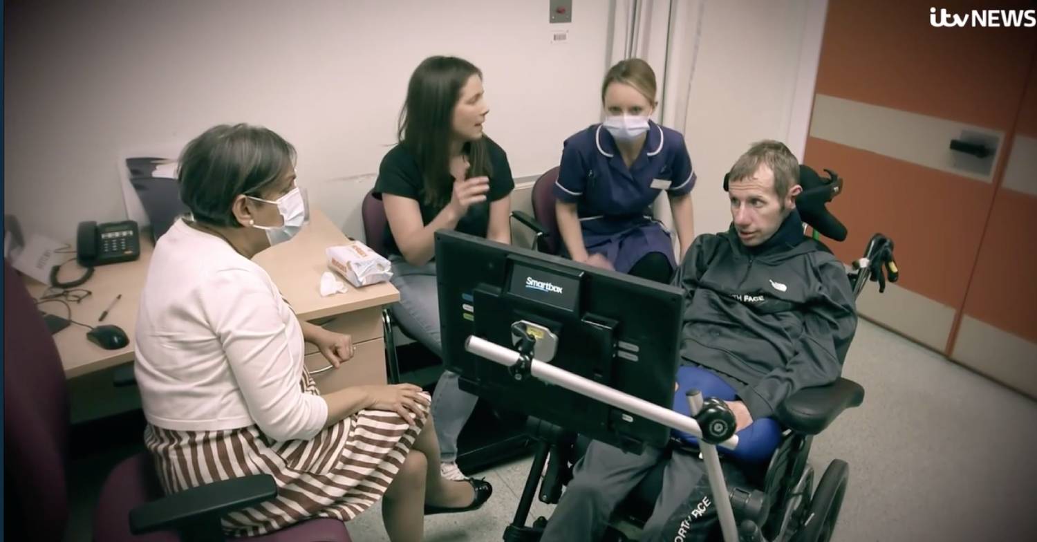 Lindsey Burrow attends a medical appointment with Rob