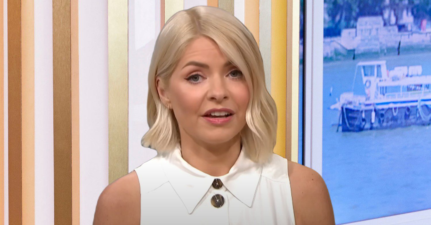 Holly Willoughby looking towards camera on This Morning
