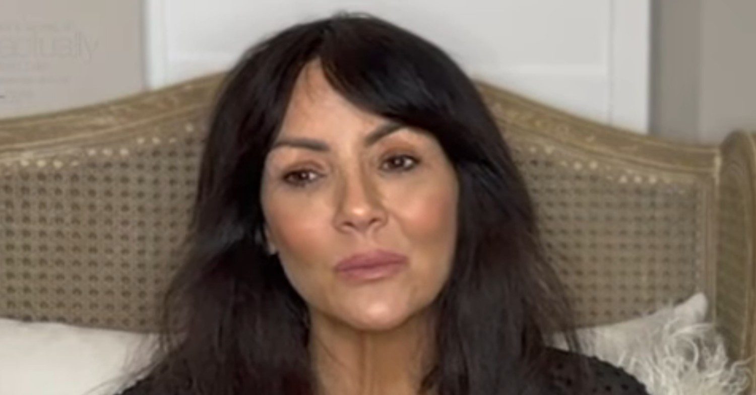 Martine McCutcheon being interviewed