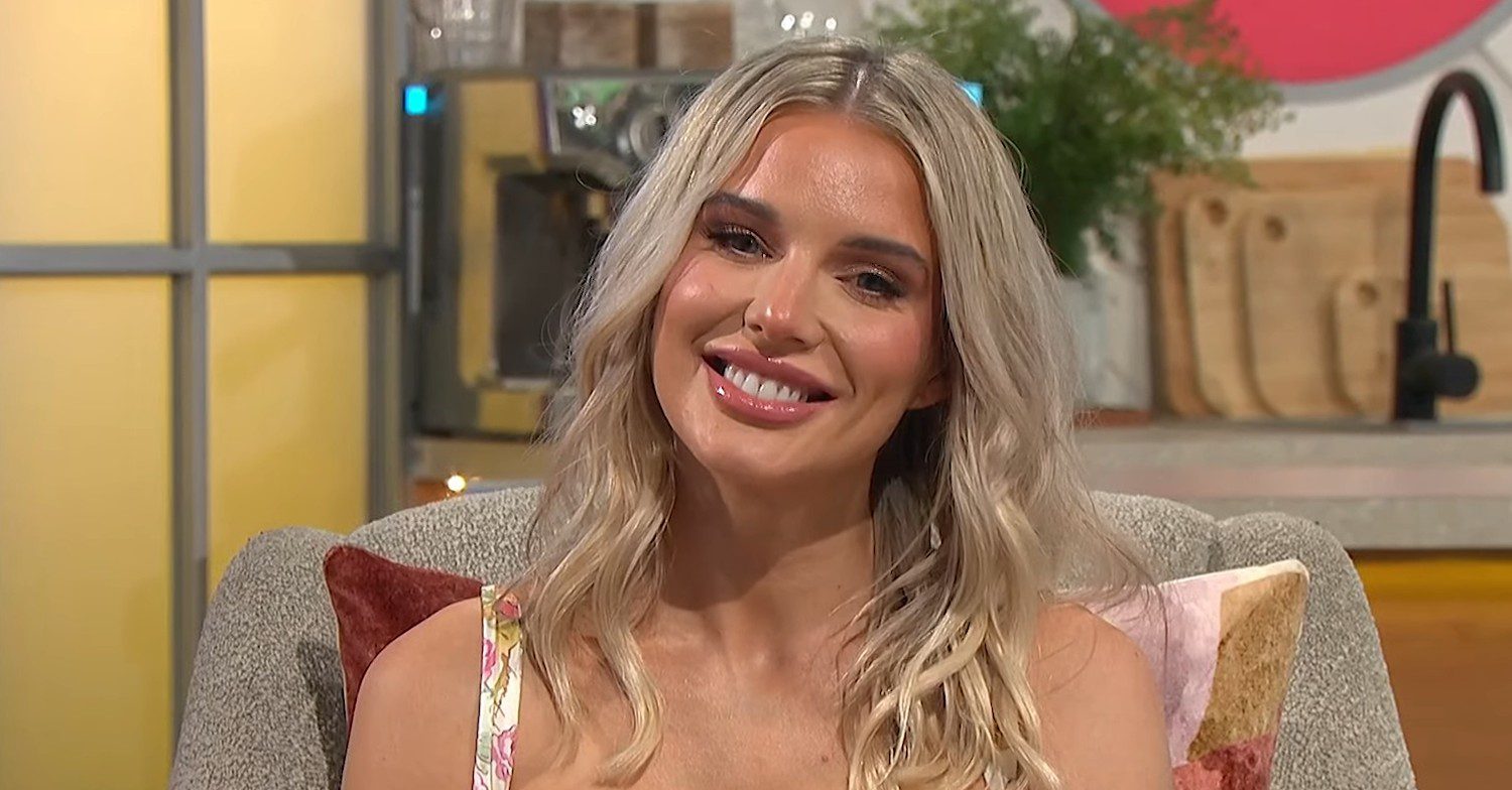 Helen Flanagan smiles on Lorraine