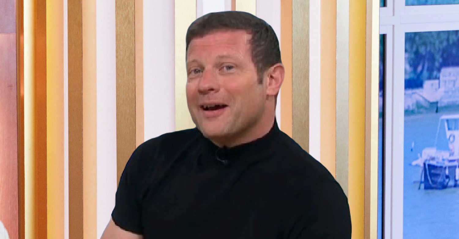 Dermot O'Leary smiling on This Morning today