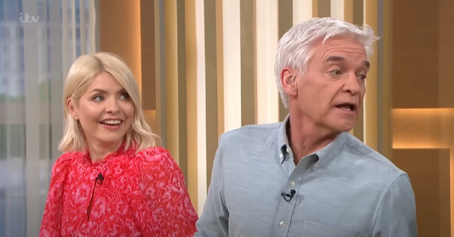 Holly Willoughby smiles at Phillip Schofield on This Morning