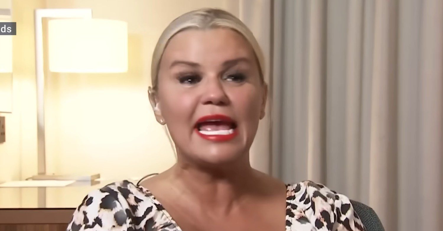 Kerry Katona being interviewed on GB News