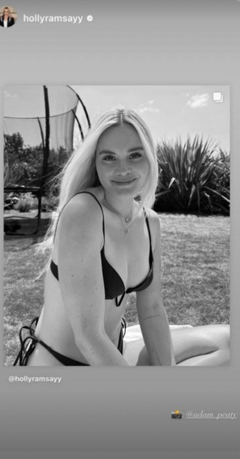 Holly Ramsay Instagram story from her holiday