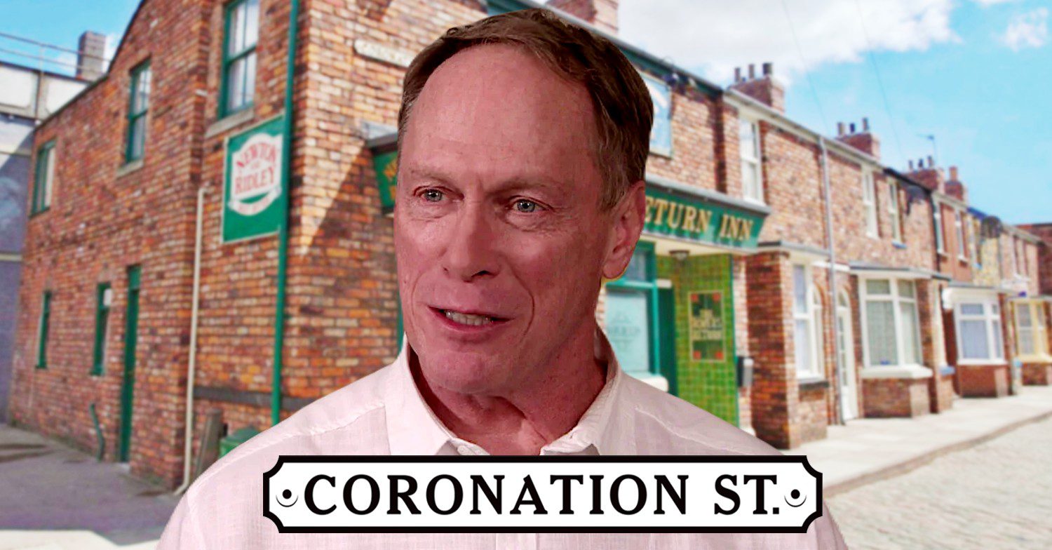 Stephen Reid looking angry on Coronation Street against Rovers background and soap logo (Credit: ITV/Composite: ED!)