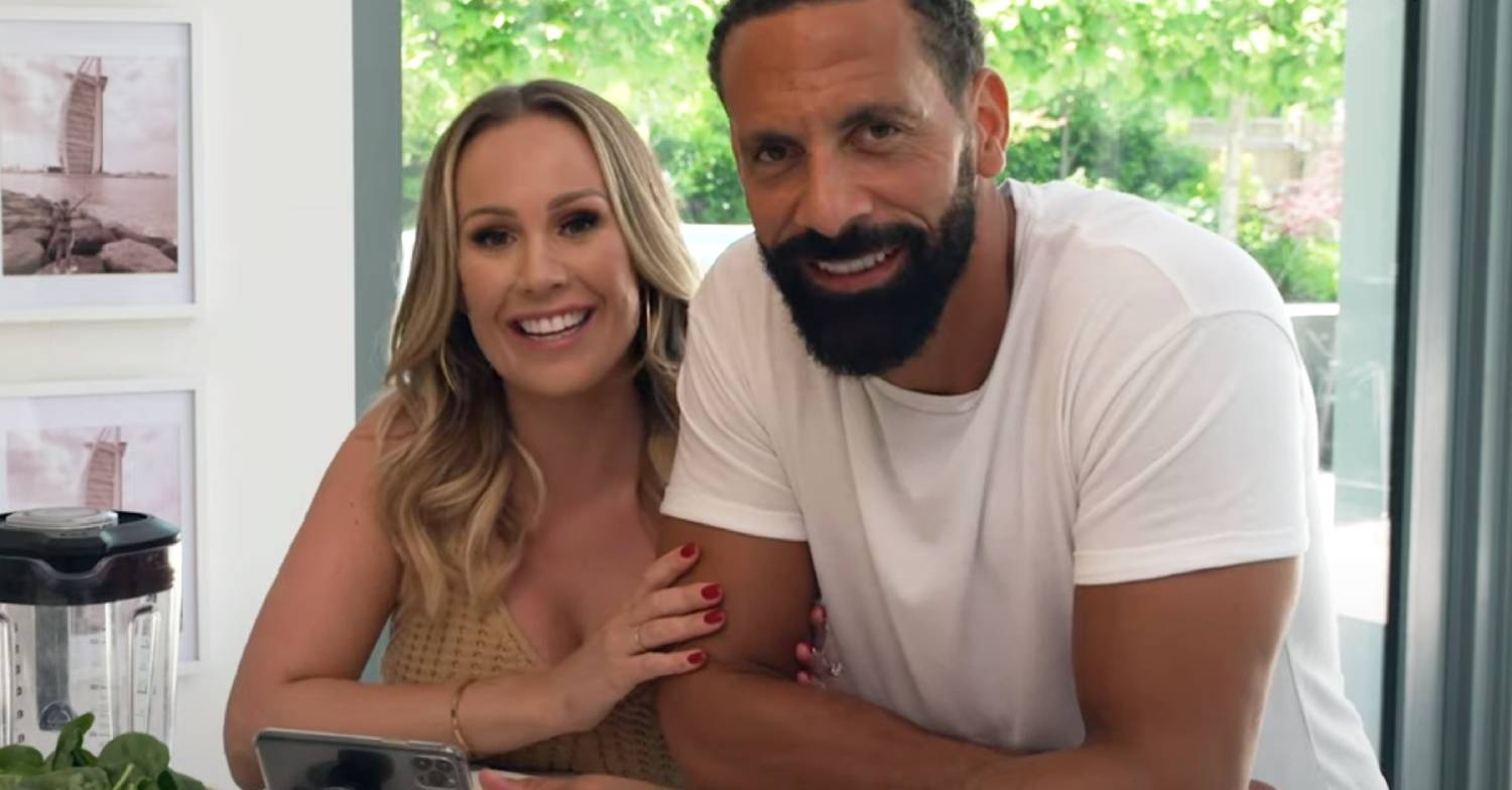 Kate Ferdinand and Rio Ferdinand smile