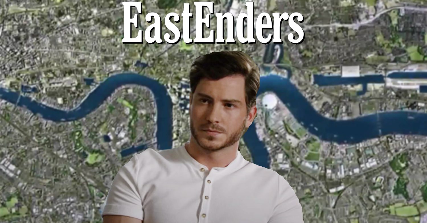 EastEnders' Gray, the EastEnders logo and background of the Thames