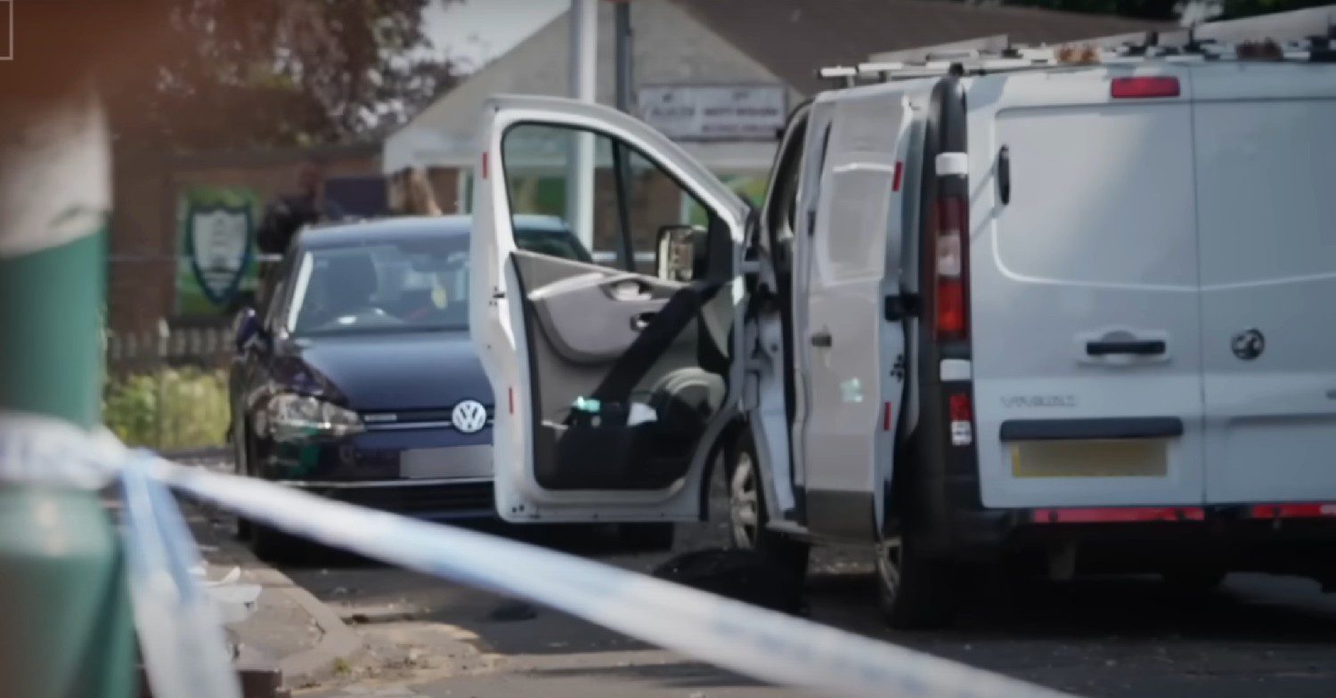 White van in Nottingham