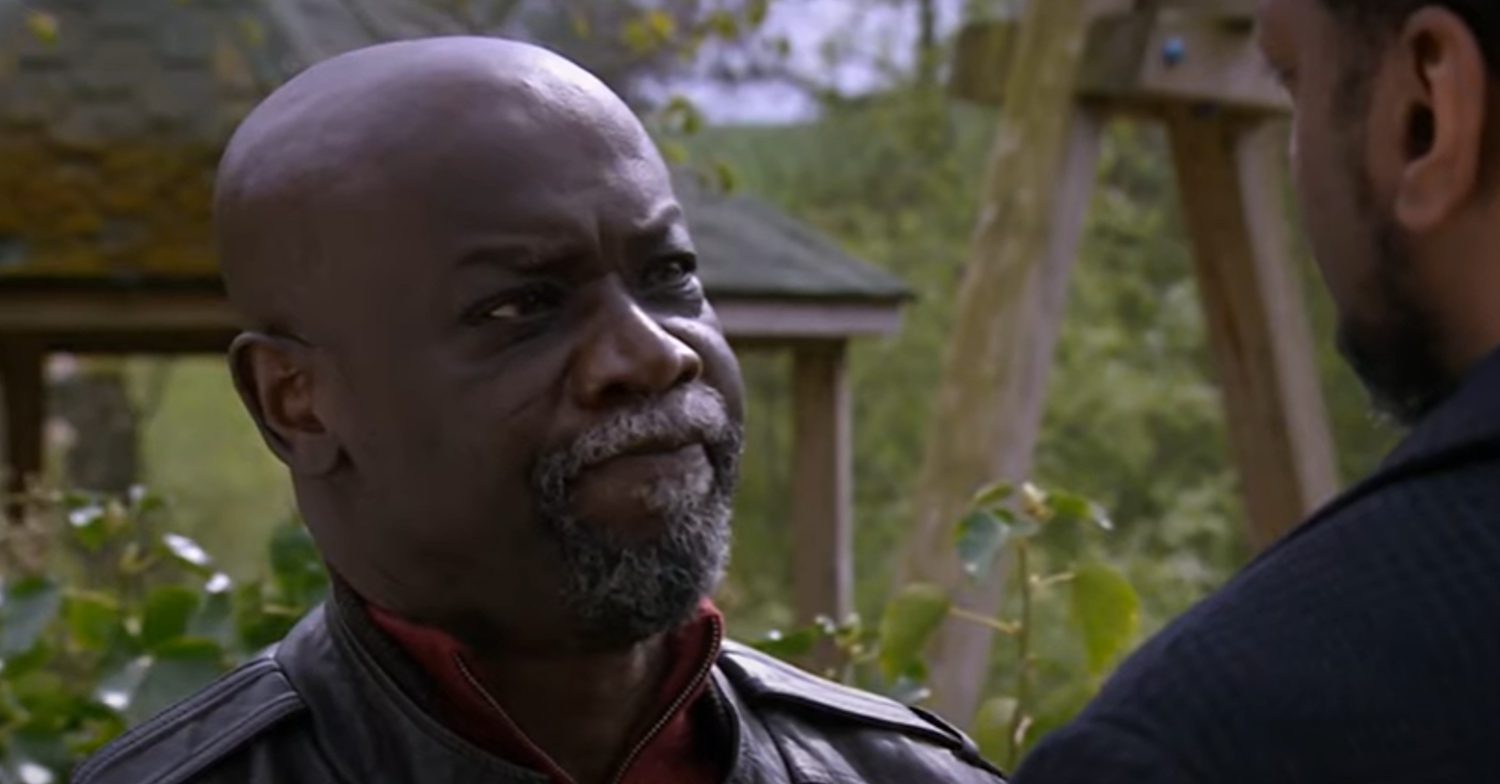 Emmerdale's Victor looks angry