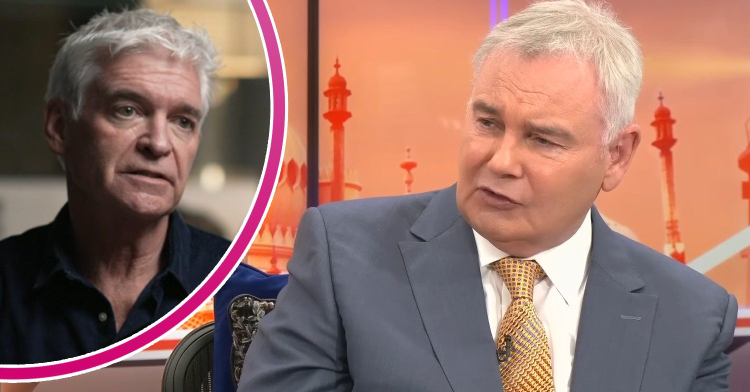 Phillip Schofield and Eamonn Holmes frown