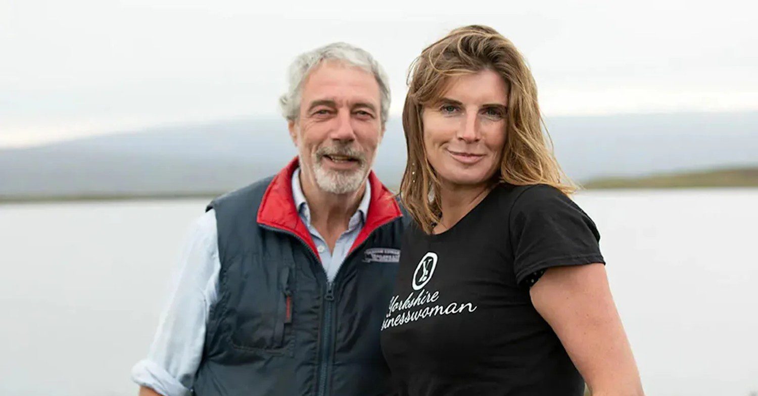 Amanda and Clive smile together on Our Yorkshire Farm