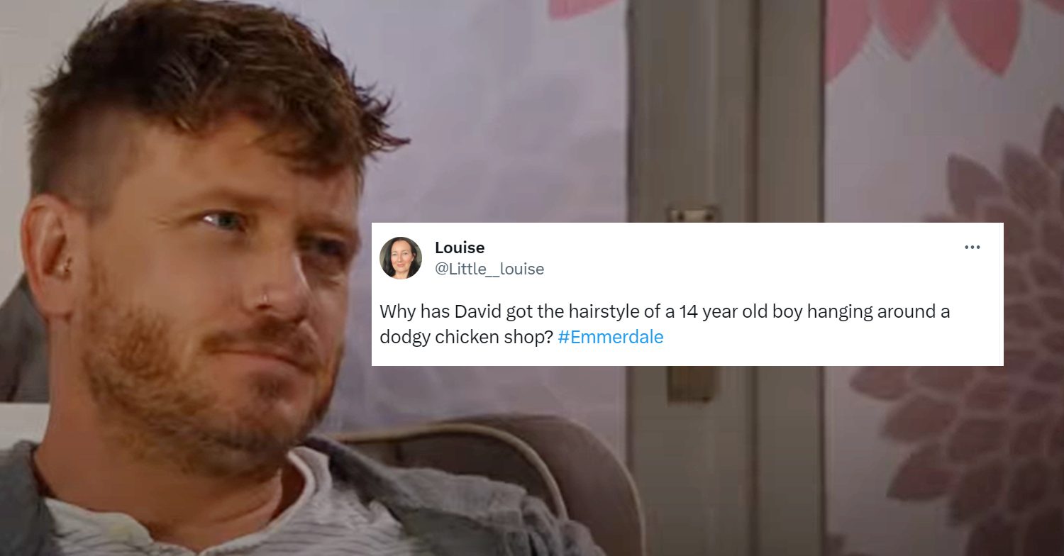 Emmerdale's David and a tweet