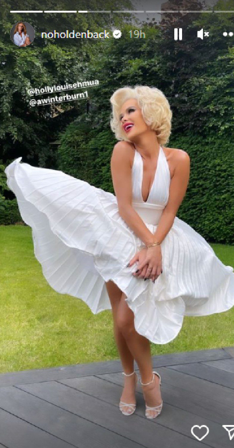 Amanda Holden dresses up as Marilyn Monroe on Instagram