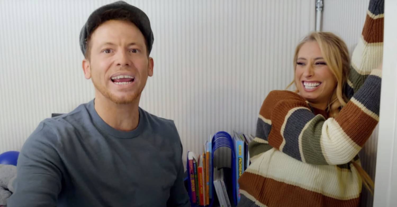 Joe Swash and Stacey Solomon lark about