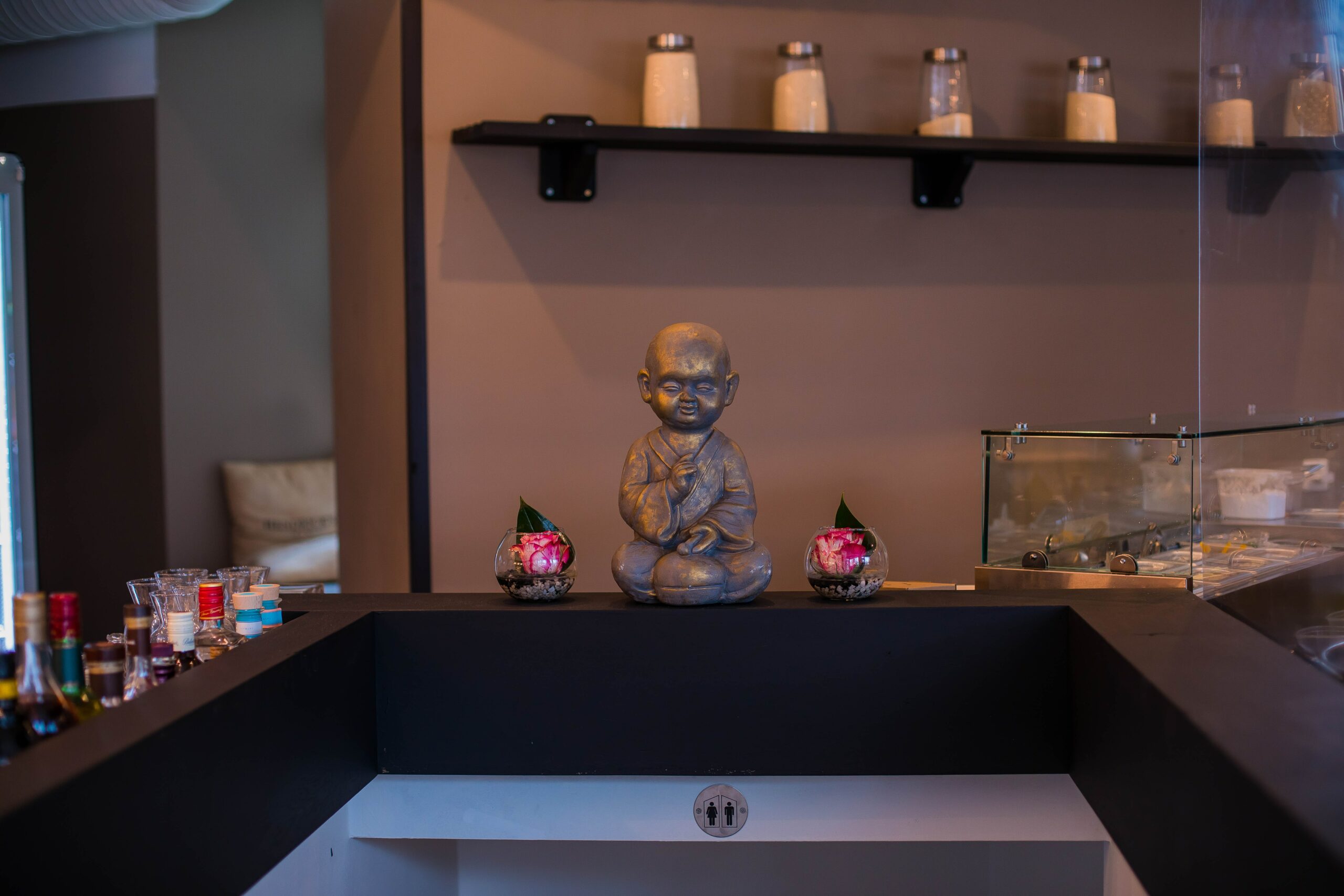 Buddha statue in a restaurant