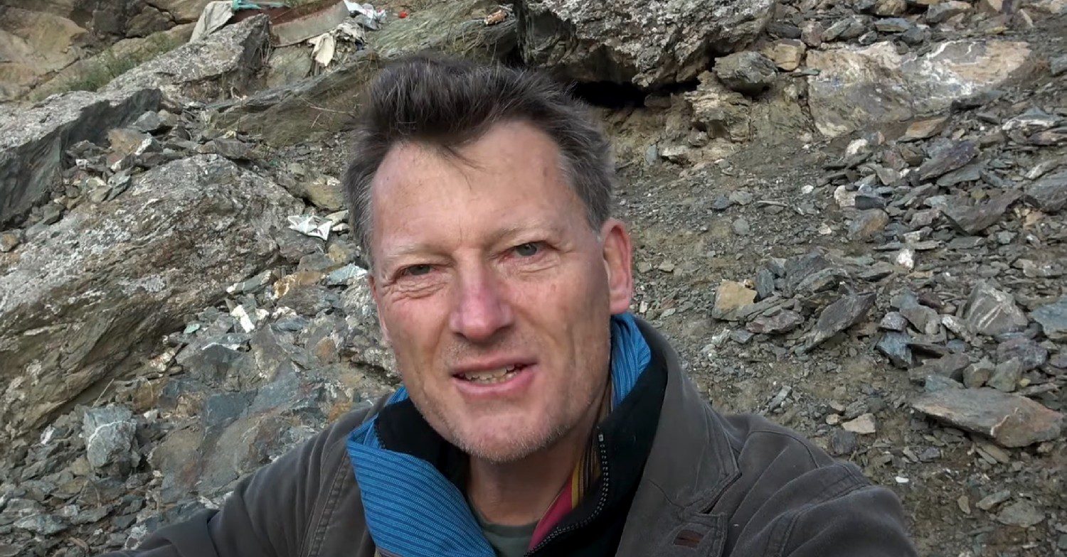 Benedict Allen speaking to camera 