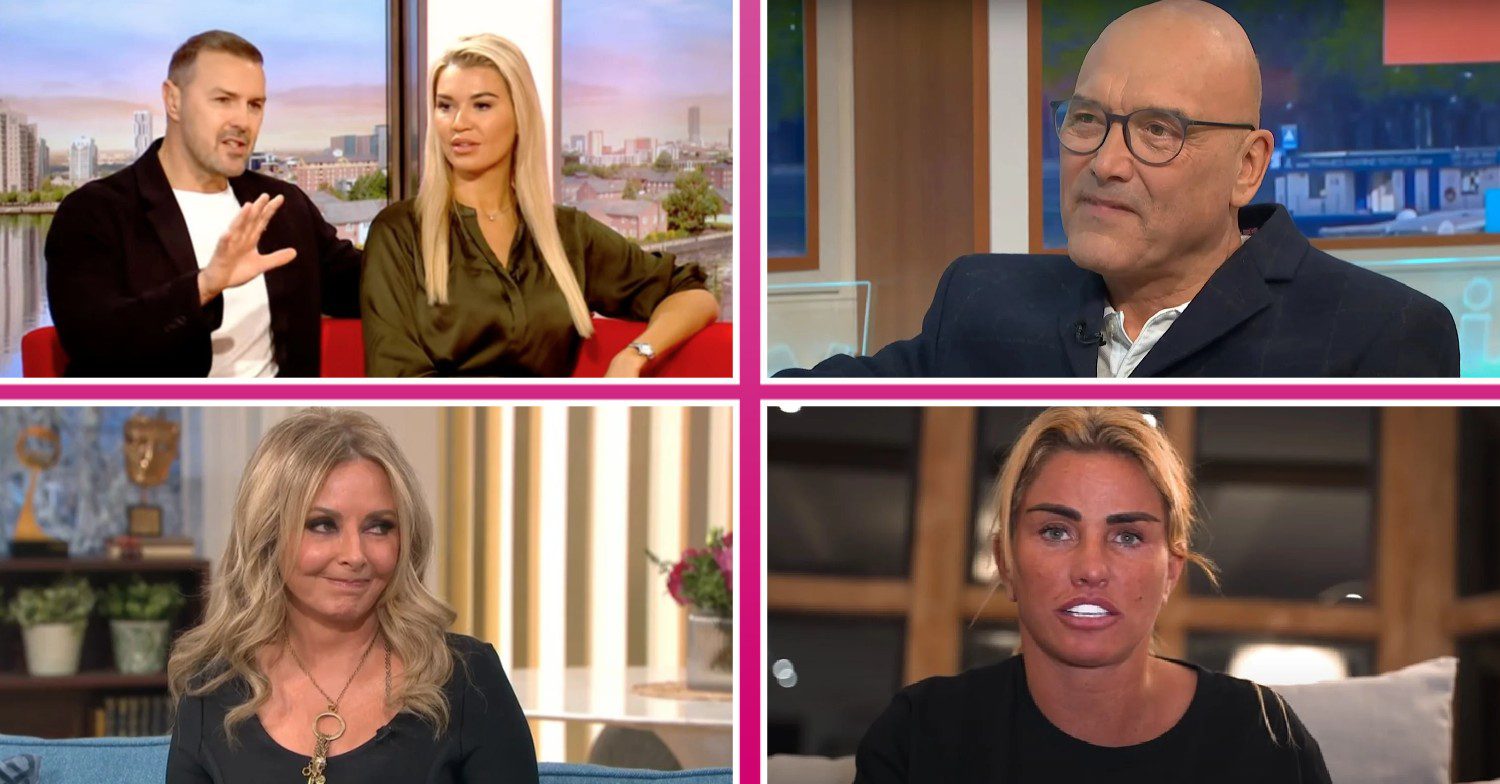 Paddy and Christine McGuinness / Gregg Wallace / Carol Vorderman / Katie Price