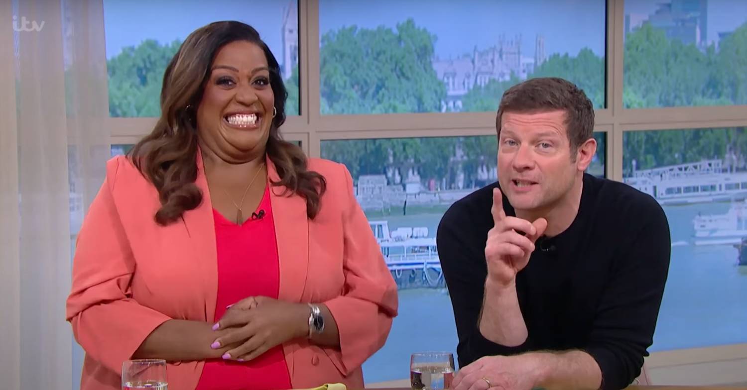 Alison Hammond and Dermot O'Leary hosting a segment for This Morning